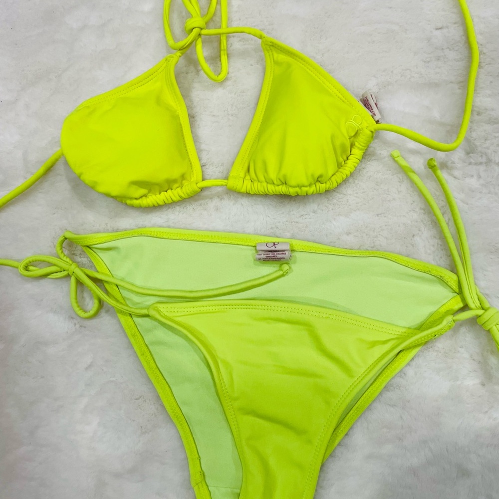 OP Neon Yellow Bikini Set